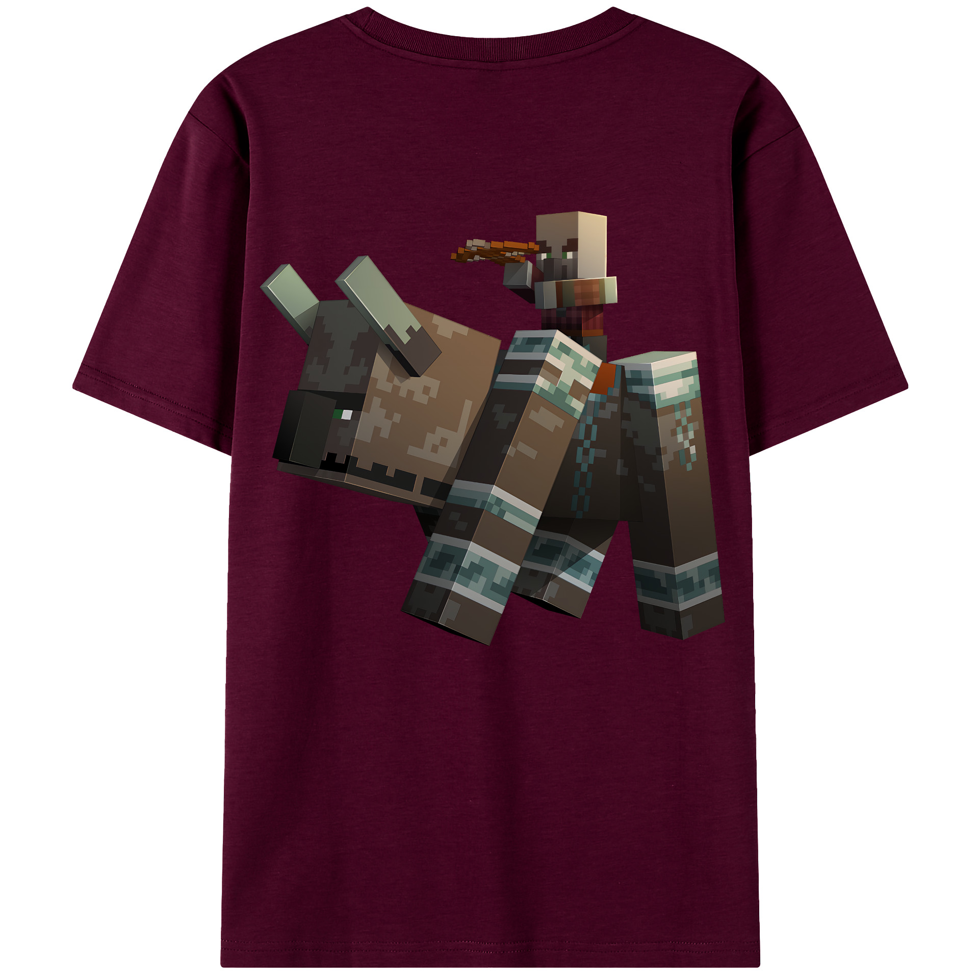 （画像用） マインクラフト ブロックの世界 Minecraft MC Block world レディース半袖Tシャツ(バックプリント)
